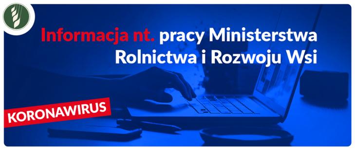 Wiceminister rolnictwa zakażony koronawirusem. Ministerstwo pracuje zdalnie
