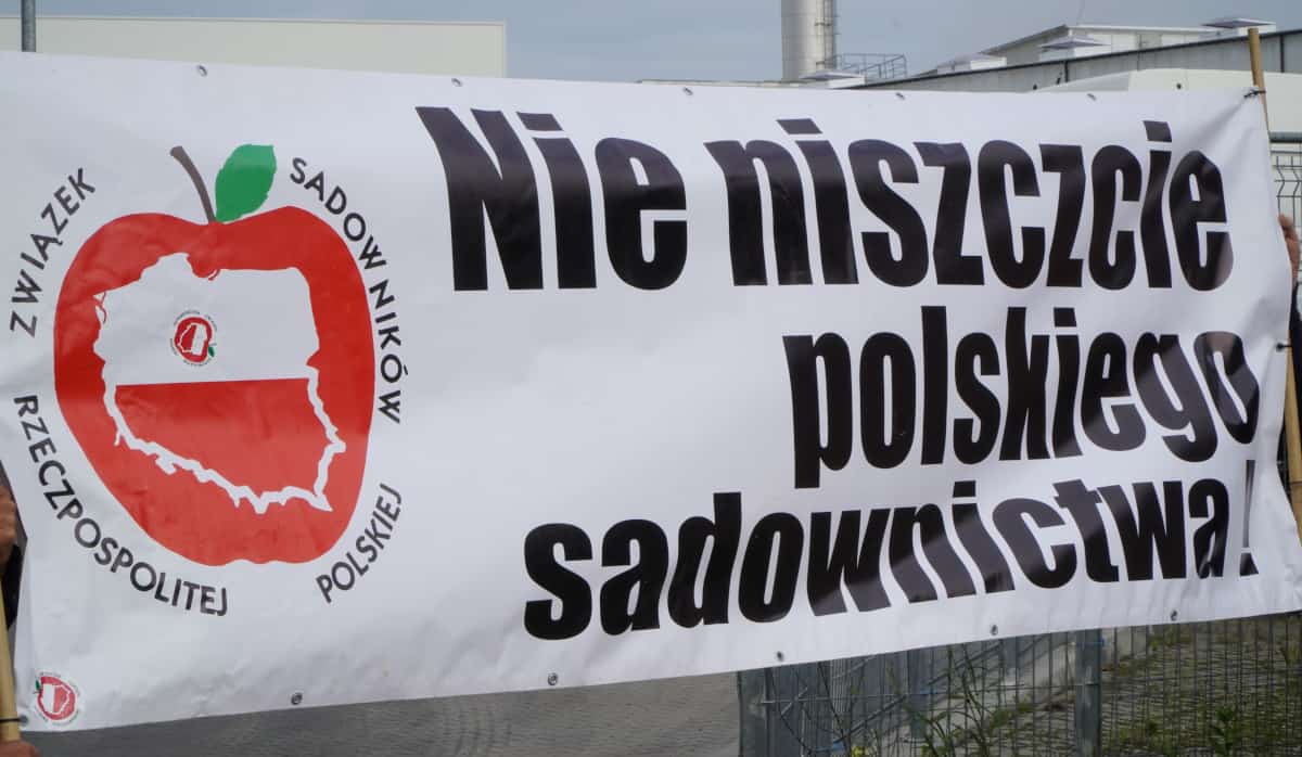 Protest sadowników 25.08.21 Relacja wideo