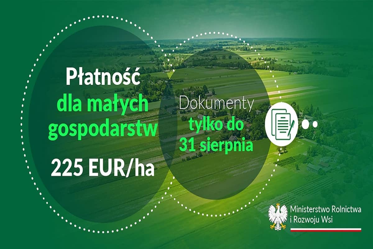 Tylko do końca sierpnia można zgłaszać żądanie przyznania płatności dla małych gospodarstw