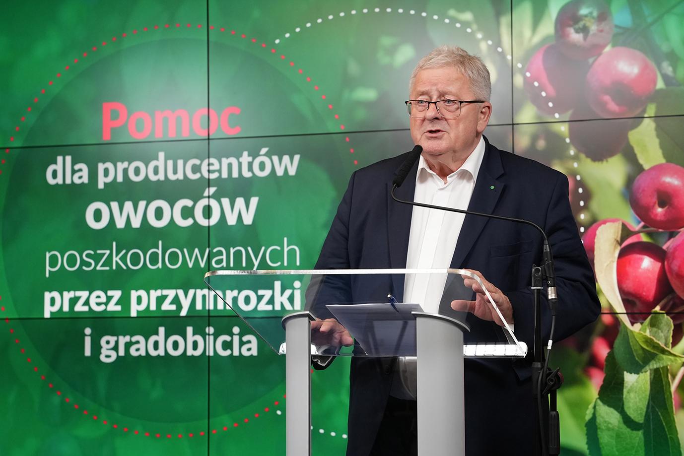 Pomoc dla producentów owoców poszkodowanych przez przymrozki i gradobicia