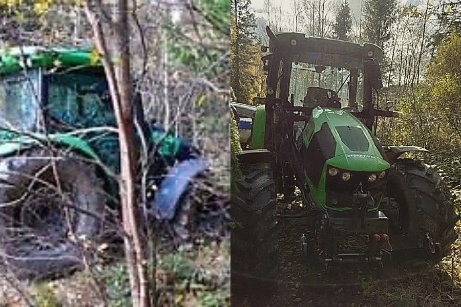Odnaleziony ciągnik okazał się skradziony